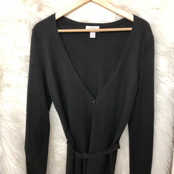 EUC Ann Taylor LOFT Button-Down Cardigan w/ Belt - Picture 3 of 6